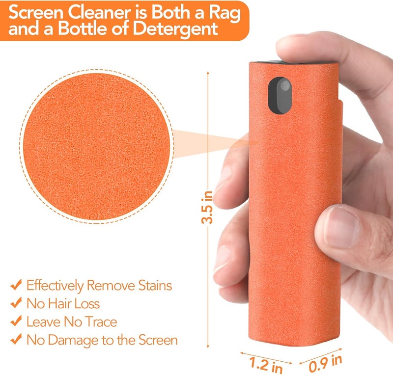usefulpro 2 Pcs Fingerprint Proof Screen Cleaner Safe for All Phones Glasses Tablet Laptop TV Watch Screens (Rouge Hermes) - Image 3